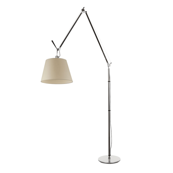 Artemide Tolomeo Mega Gulvlampe Pergament 36 Cm Skærm Med Lysdæmper