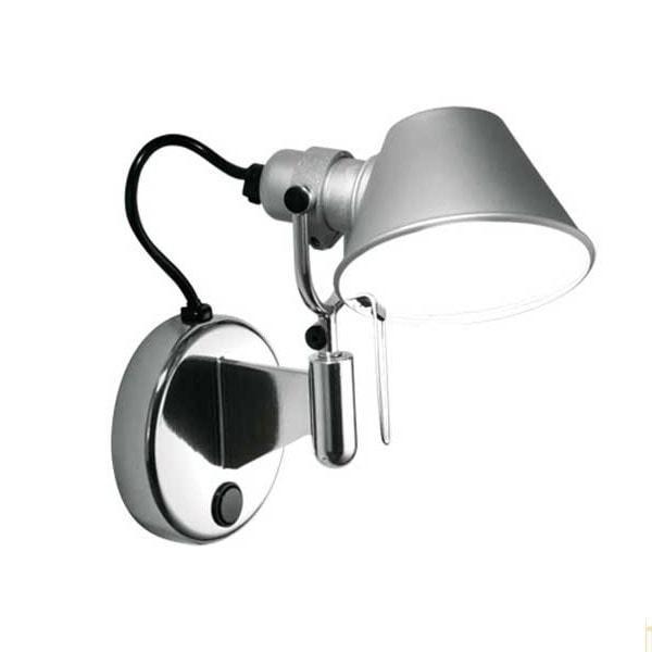 Artemide Tolomeo Micro Faretto Væglampe Med Afbryder Aluminium
