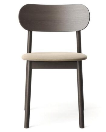 Decotique Elephant Spisebordsstol Mørkt Egetræ Beige Fløjl