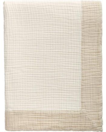Decotique Ella Crincle Sengetæppe 260x260 Sand