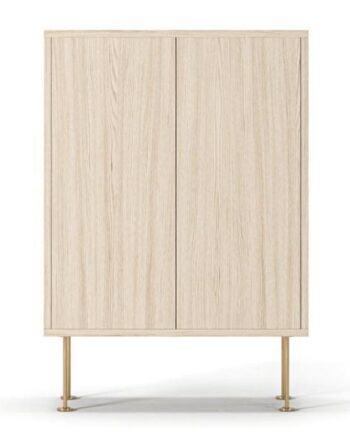 Decotique Vogue 64 Skab Hvidpigmenteret Eg Messing