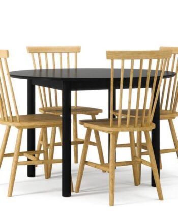 Department Wood Spisebordssæt Sort Eg