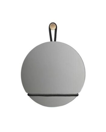 Design House Stockholm Lasso Spejl Rundt Klar Sort