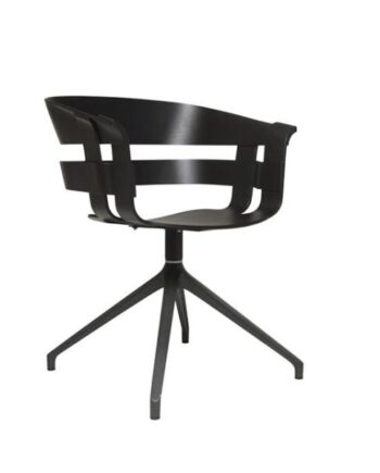 Design House Stockholm Wick Swivel Spisebordsstol Sort Mørk Grå
