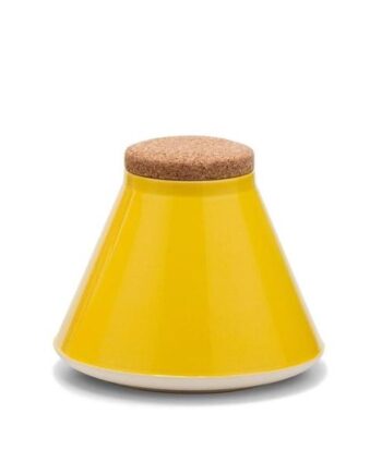 Established   Sons Store Krukke H18 Glossy Yellow Mat Hvid