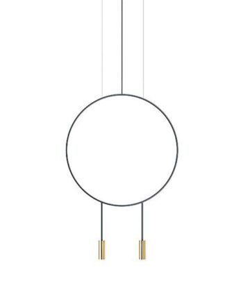 Estiluz Revolta Pendel Stor Sort   Guld