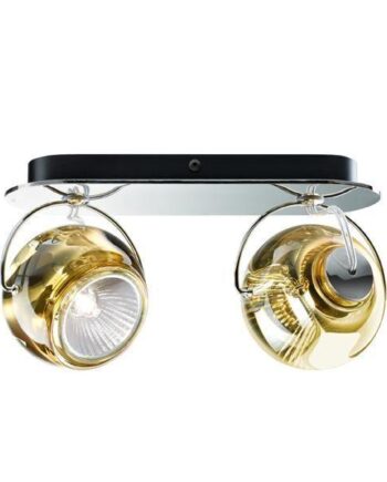 Fabbian Beluga Væg Loftlampe Dobbelt Gul