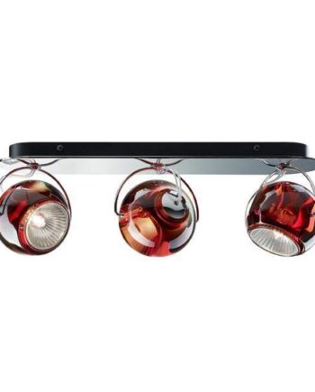 Fabbian Beluga Væg Loftlampe Tripple Rød