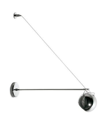 Fabbian Beluga Væglampe På Arm Poleret Stål