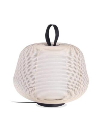 Faro Nara Udendørs Bordlampe Beige Opal Hvid