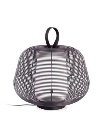 Faro Nara Udendørs Bordlampe Mat Sort Opal Hvid