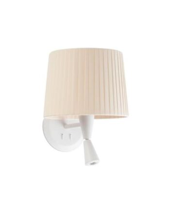 Faro Samba Væglampe Mat Hvid Beige