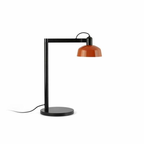 Faro Tatawin Bordlampe Satin Sort Reddish Orange