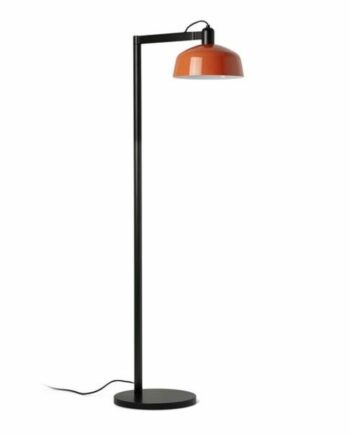 Faro Tatawin Gulvlampe Satin Sort Reddish Orange