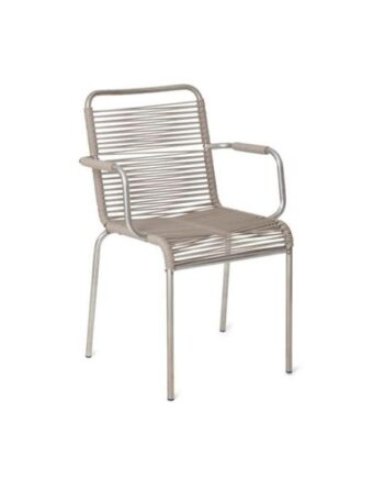 Fiam Mya Spaghetti Spisebordsstol Med Armlæn Taupe