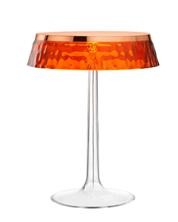 Flos Bon Jour Bordlampe Kobber Krop Og Rav Skærm