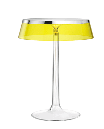 Flos Bon Jour Bordlampe Krom Krop Og Gul Skærm