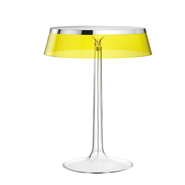 Flos Bon Jour Bordlampe Krom Krop Og Gul Skærm