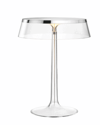 Flos Bon Jour Bordlampe Krom Krop Og Transparent Skærm