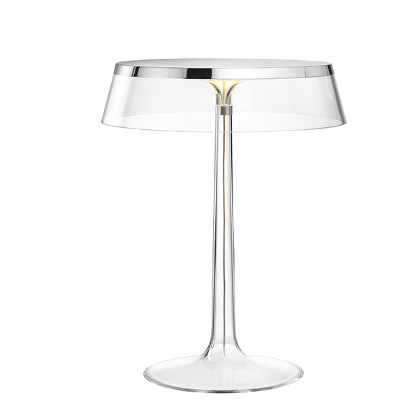 Flos Bon Jour Bordlampe Krom Krop Og Transparent Skærm