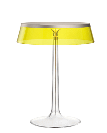 Flos Bon Jour Bordlampe Mat Bronze Krop Og Gul Skærm