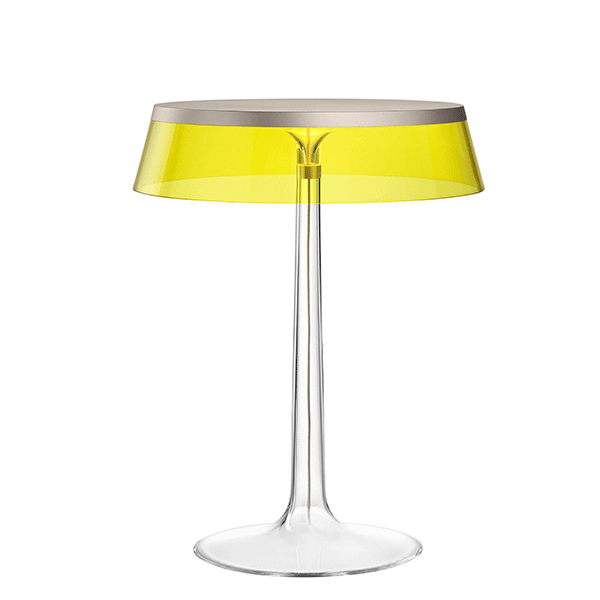 Flos Bon Jour Bordlampe Mat Bronze Krop Og Gul Skærm
