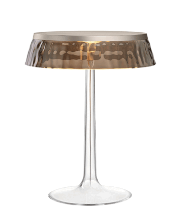 Flos Bon Jour Bordlampe Mat Bronze Krop Og Røgfarvet Skærm
