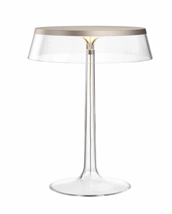 Flos Bon Jour Bordlampe Mat Bronze Krop Og Transparent Skærm