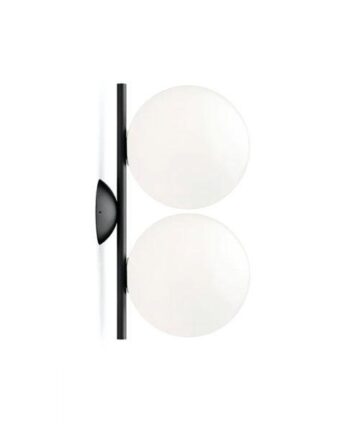 Flos Ic   W1 Double Væglampe Sort