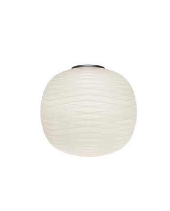 Foscarini Gem Semi Væglampe Grafit  Hvid