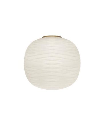 Foscarini Gem Semi Væglampe Guld  Hvid