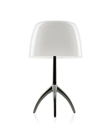Foscarini Lumiere Bordlampe Piccola Hvid Sortforkromet
