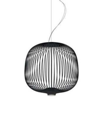 Foscarini Spokes   Piccola Pendel Med Lysdæmper Sort
