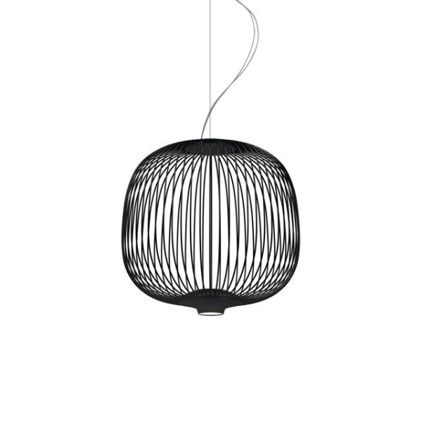 Foscarini Spokes Piccola Pendel Med Lysdæmper Sort