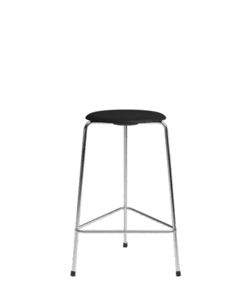 Fritz Hansen High Dot Barstol H65  -legs Krom Sort Asketræ