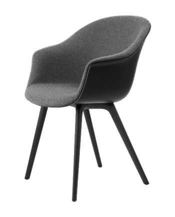 Gubi Bat Spisebordsstol Plastik Ben Front Polstret   Hallingdal 65 173