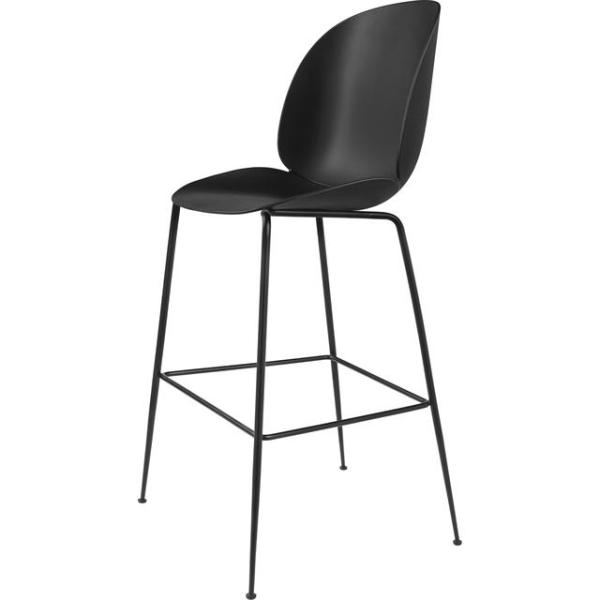 Gubi Beetle Barstol H75 Conic Base Mat Sort Black