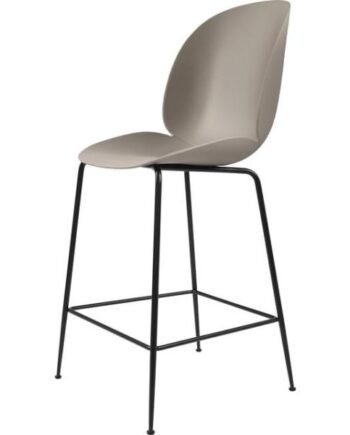 Gubi Beetle Barstol H65 Conic Base Mat Sort New Beige