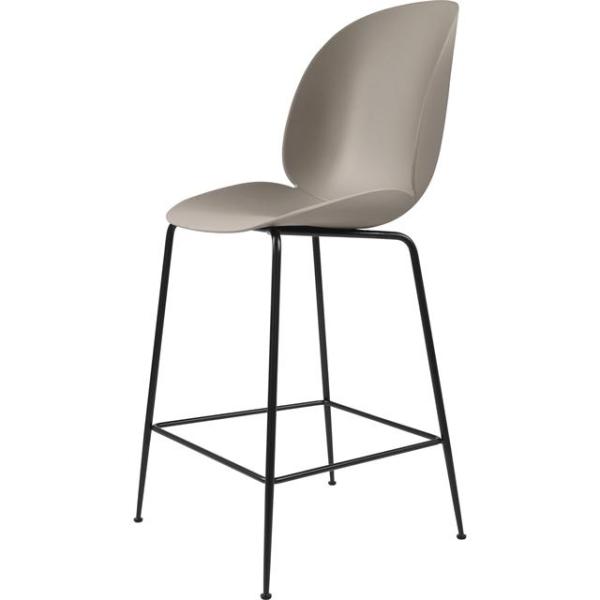 Gubi Beetle Barstol H65 Conic Base Mat Sort New Beige