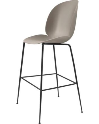 Gubi Beetle Barstol H75 Conic Base Mat Sort New Beige
