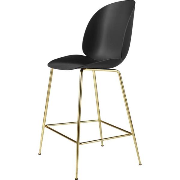 Gubi Beetle Barstol H65 Conic Base Messing Semi Mat Black