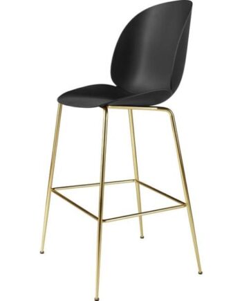 Gubi Beetle Barstol H75 Conic Base Messing Semi Mat Black