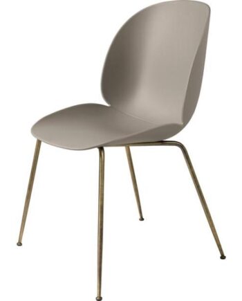 Gubi Beetle Spisebordsstol Conic Base Antik Messing New Beige