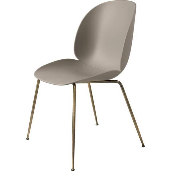 Gubi Beetle Spisebordsstol Conic Base Antik Messing New Beige