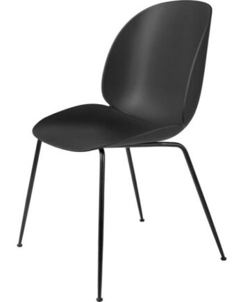 Gubi Beetle Spisebordsstol Conic Base Mat Sort  Sort
