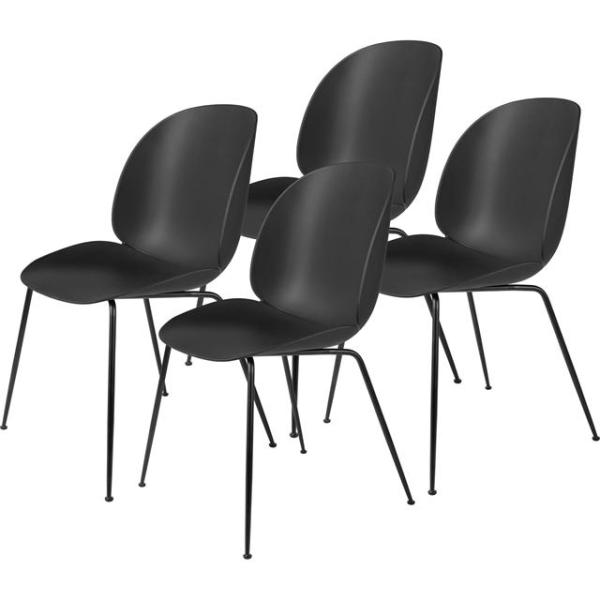 Gubi Beetle Spisebordsstol Conic Base Mat Sort Sort Stk