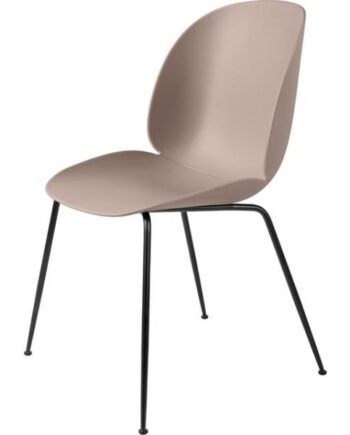 Gubi Beetle Spisebordsstol Conic Base Mat Sort Sweet Pink