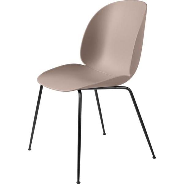 Gubi Beetle Spisebordsstol Conic Base Mat Sort Sweet Pink