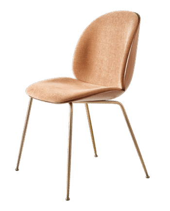Gubi Beetle Spisebordstol Finér Skal Belsuede Special Fr 132 Med Ben   Antik Messing
