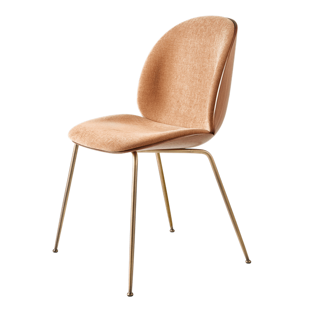 Gubi Beetle Spisebordstol Finér Skal Belsuede Special Fr 132 Med Ben Antik Messing